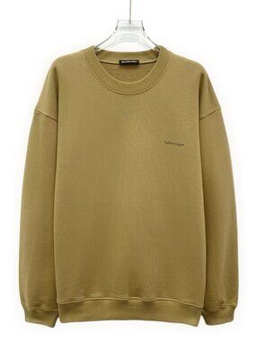 H30995 Balenciaga brown logo letter printed cotton M size new stored with tag